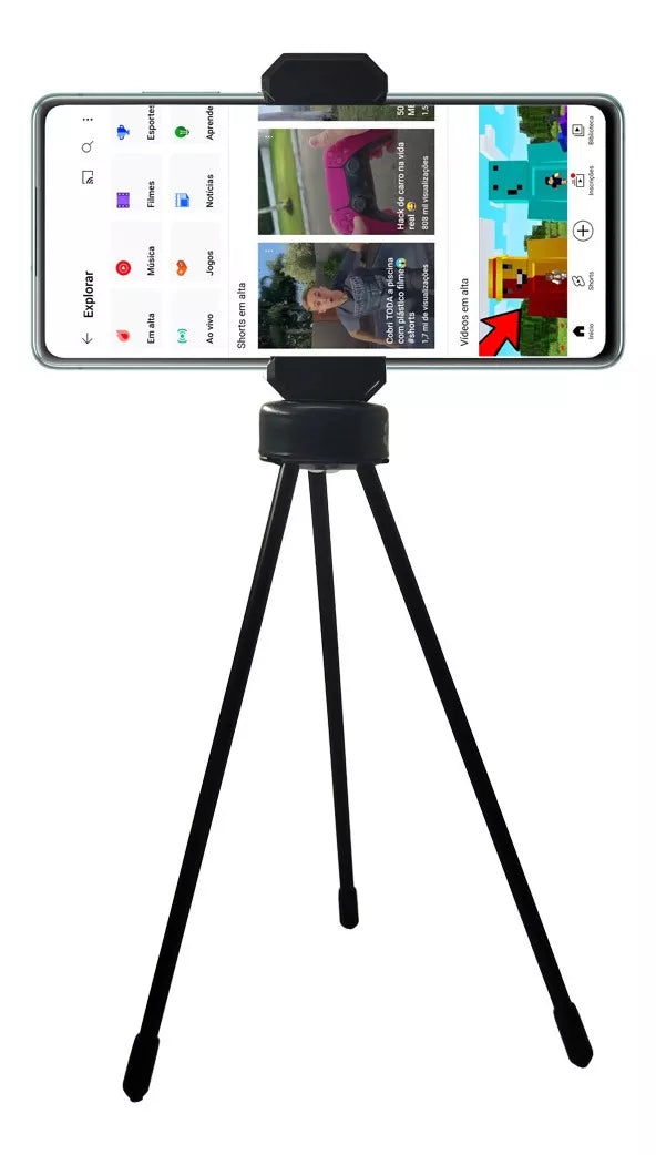 Mini Tripé De Mesa Com Suporte Para Celular Câmera Lt-p020 - Case Celulares