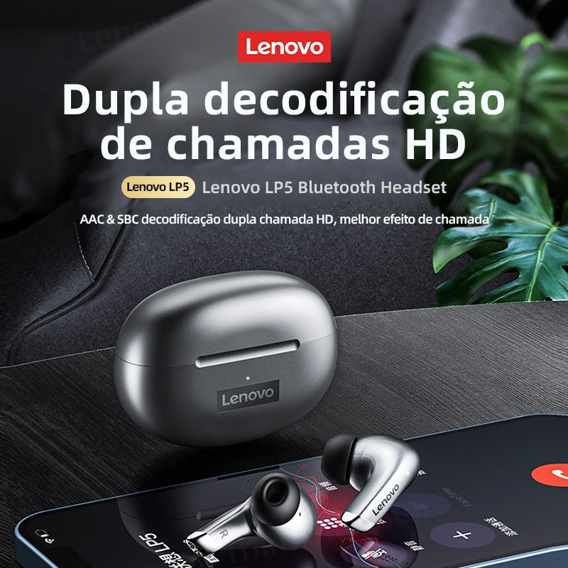 Fone Lenovo LP5 Original - Case Celulares