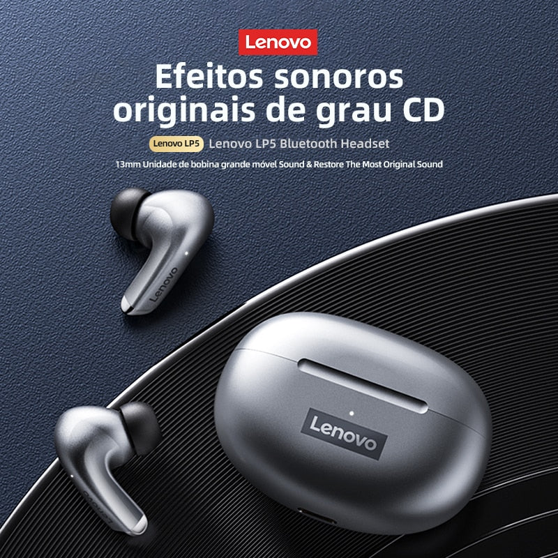 Fone Lenovo LP5 Original - Case Celulares