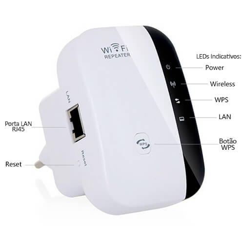 Repetidor WiFi Ampliador de Sinal Wireless/WifiBoost - Case Celulares
