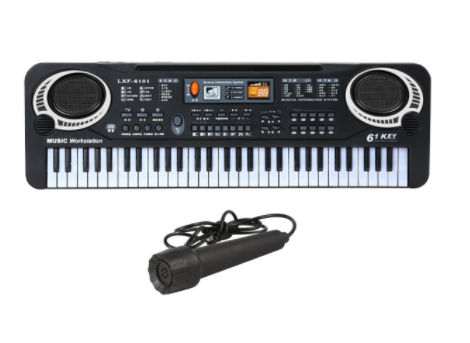 Mini Piano Portátil USB Digital 61 Teclas Elétrico+Microfone/SK-19 - Case Celulares
