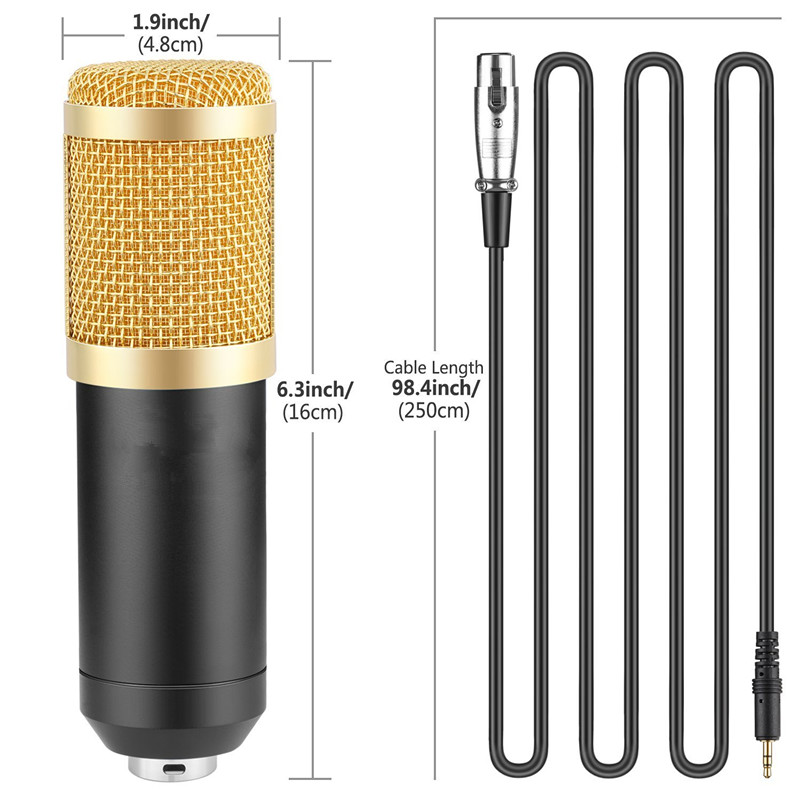Microfone Estúdio Profissional Pop Filter Com Braço Articulado - Case Celulares